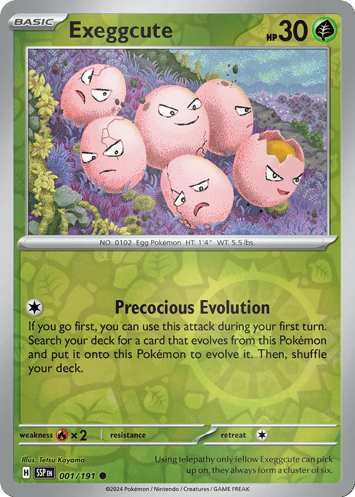 Exeggcute 001/191 Surging Sparks (Reverse holo)