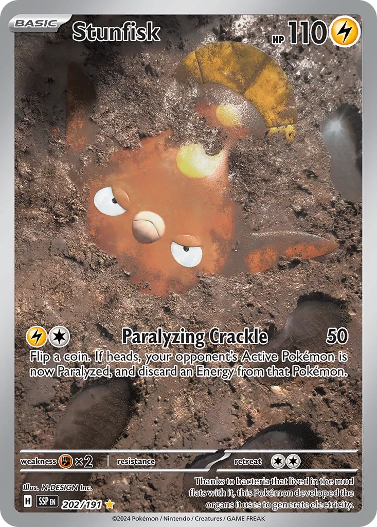 Stunfisk 202/191 Surging Sparks (Holo)