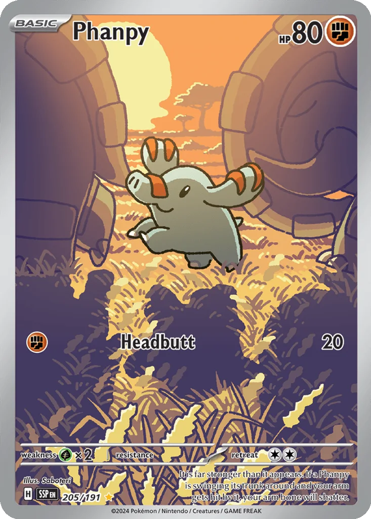 Phanpy 205/191 SV08: Surging Sparks (Holo)