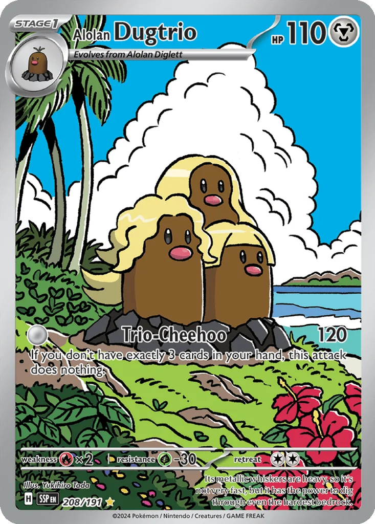 Alolan Dugtrio 208/191 Surging Sparks (Holo)