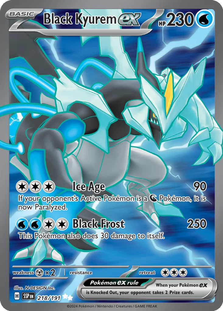 Black Kyurem ex 218/191 Surging Sparks (Holo)