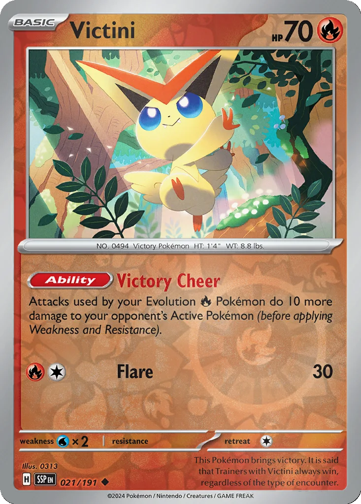 Victini 021/191 Surging Sparks (Reverse holo)