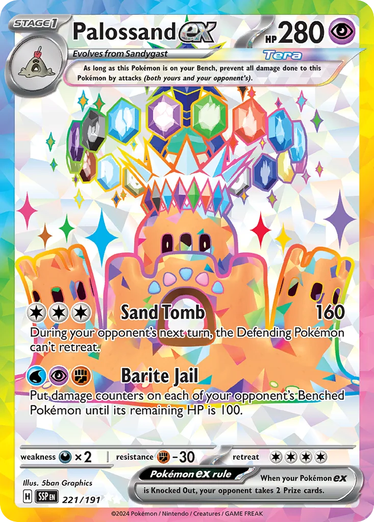 Palossand ex 221/191 Surging Sparks (Holo)