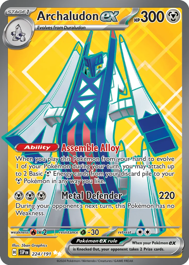 Archaludon ex 224/191 Surging Sparks (Holo)