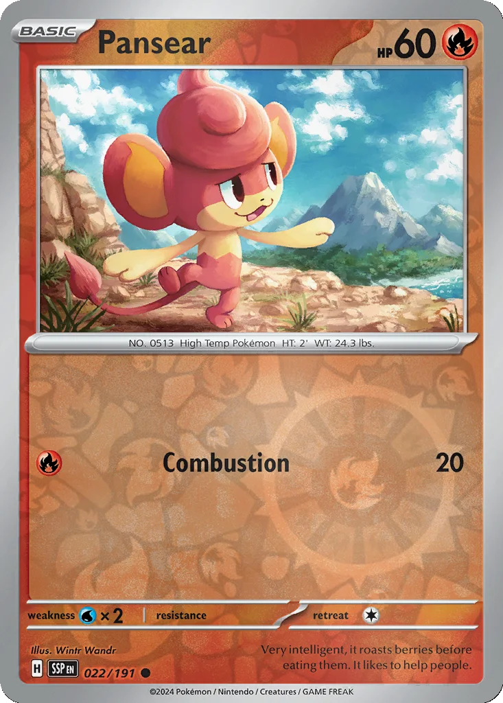 Pansear 022/191 Surging Sparks (Reverse holo)