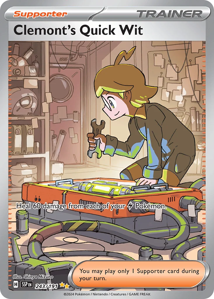 Clemont's Quick Wit 243/191 Surging Sparks (Holo)