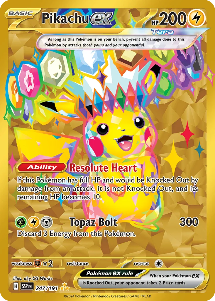 Pikachu ex 247/191 Surging Sparks (Holo)