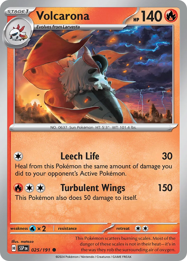 Volcarona 025/191 SV08: Surging Sparks (Normal)
