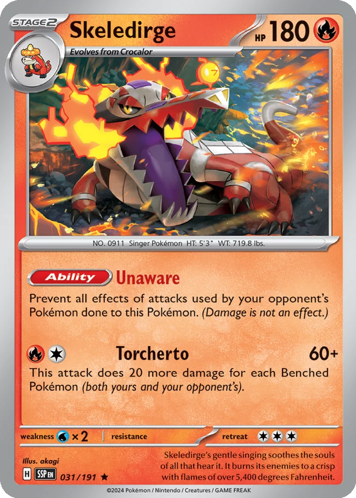 Skeledirge 031/191 SV08: Surging Sparks (Holo)