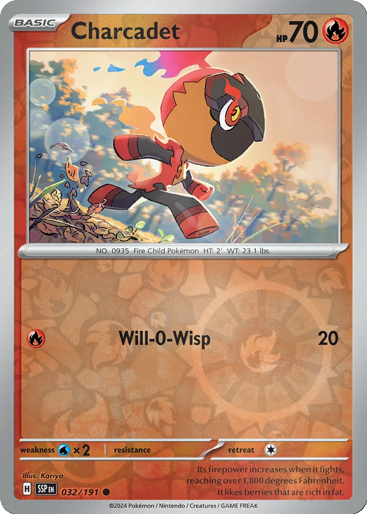 Charcadet 032/191 Surging Sparks (Reverse holo)