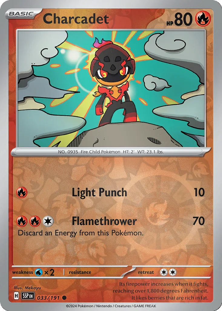 Charcadet 033/191 Surging Sparks (Reverse holo)