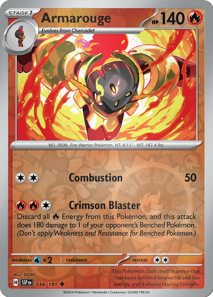 Armarouge 034/191 Surging Sparks (Reverse holo)