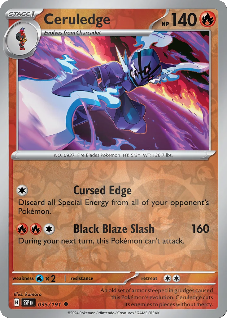 Ceruledge 035/191 SV08: Surging Sparks (Reverse holo)