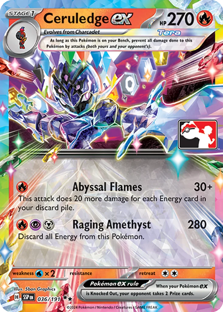 Ceruledge ex 036/191 Surging Sparks (Play! Pokémon)