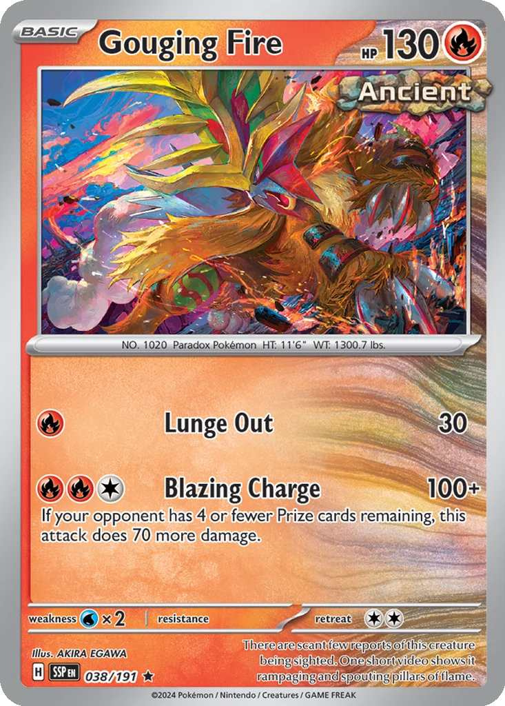 Gouging Fire 038/191 Surging Sparks (Build & Battle Deck Non-Holo)