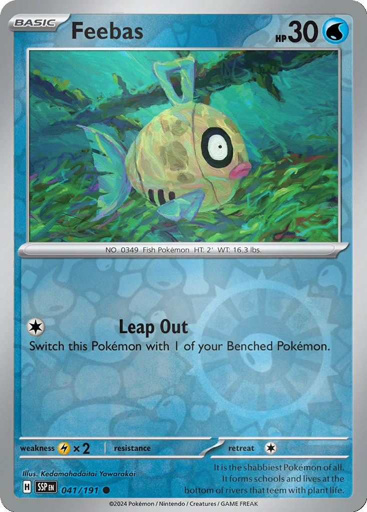 Feebas 041/191 Surging Sparks (Reverse holo)