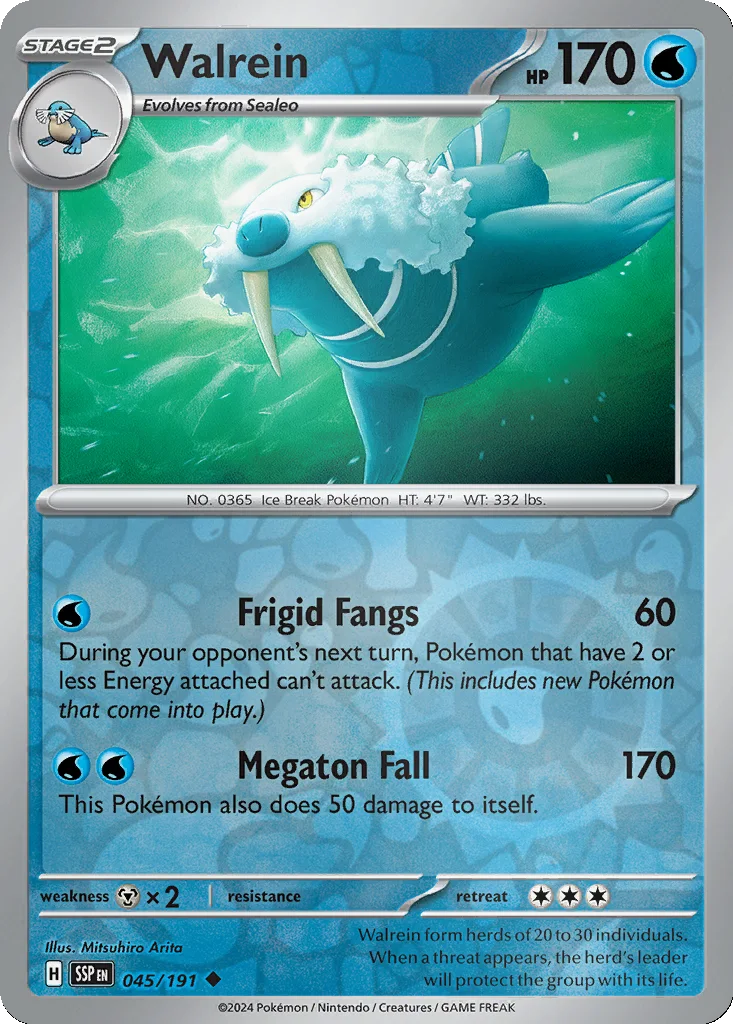 Walrein 045/191 Surging Sparks (Reverse holo)