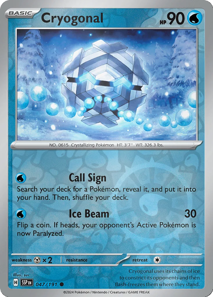 Cryogonal 047/191 SV08: Surging Sparks (Reverse holo)