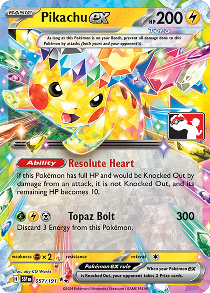 Pikachu ex 057/191 Surging Sparks (Play! Pokémon)