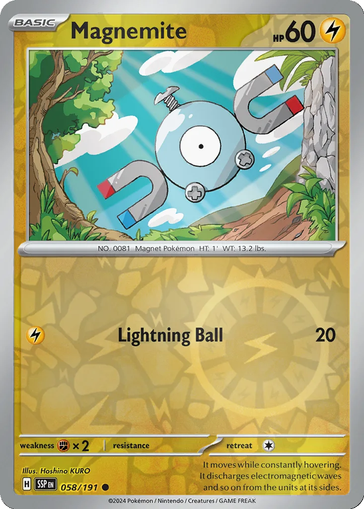 Magnemite 058/191 SV08: Surging Sparks (Reverse holo)