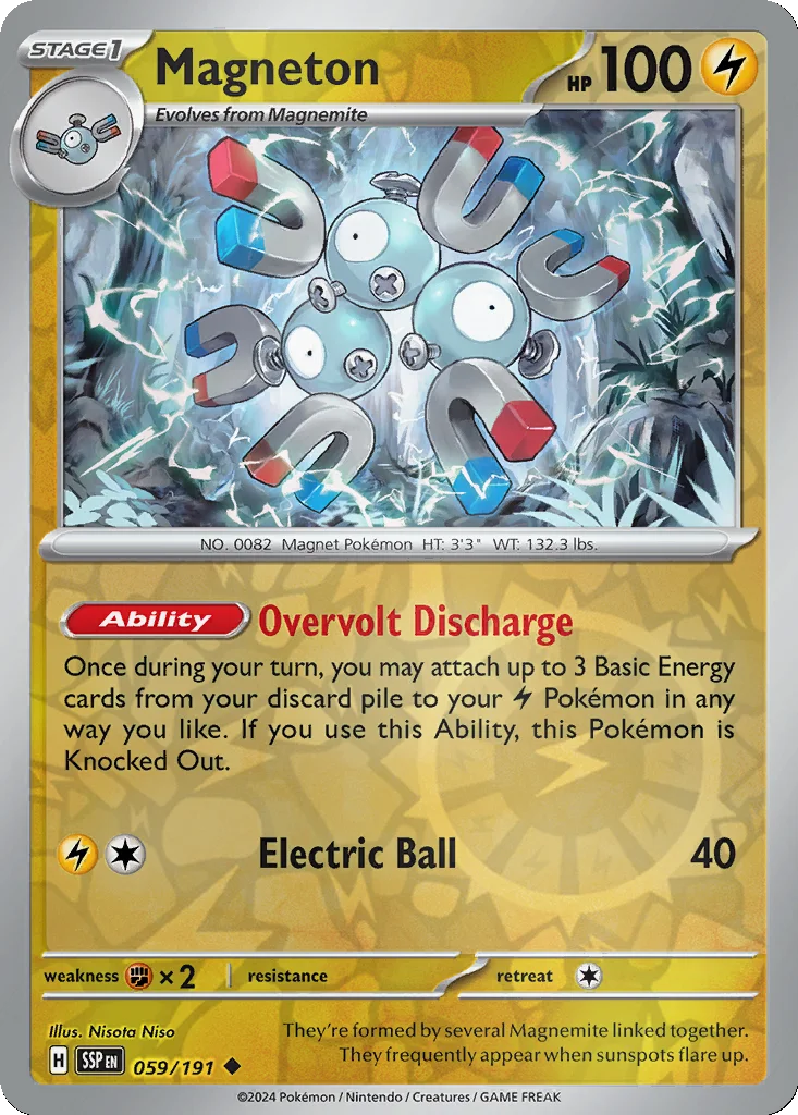 Magneton 059/191 Surging Sparks (Reverse holo)