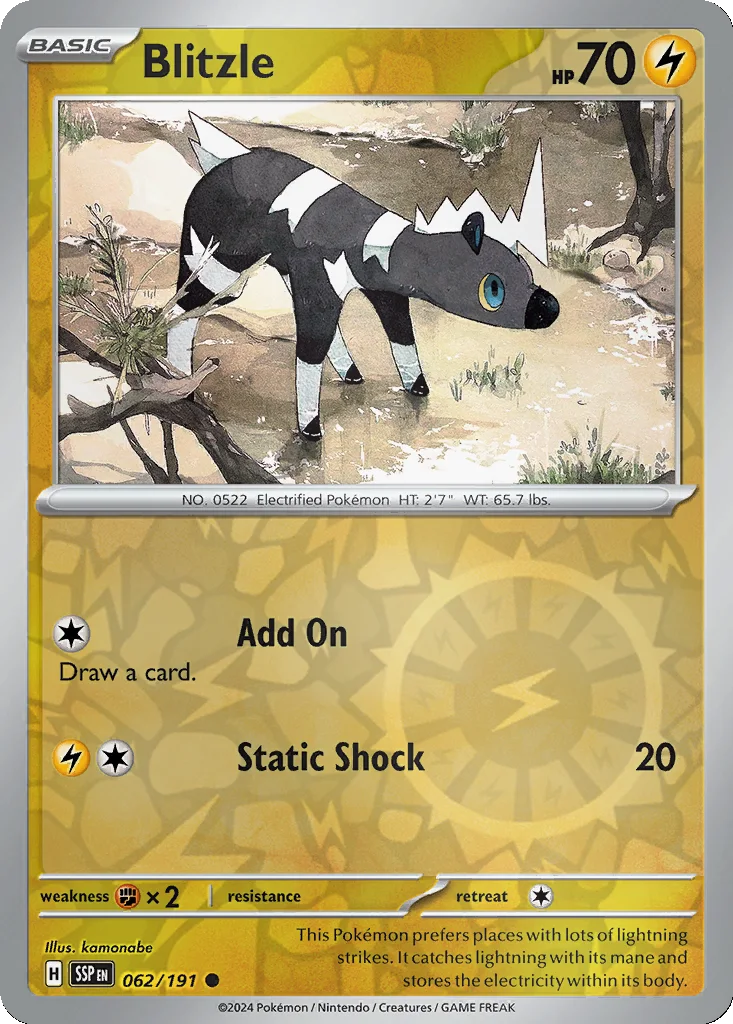 Blitzle 062/191 SV08: Surging Sparks (Reverse holo)