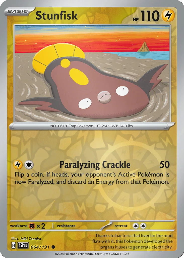 Stunfisk 064/191 SV08: Surging Sparks (Reverse holo)