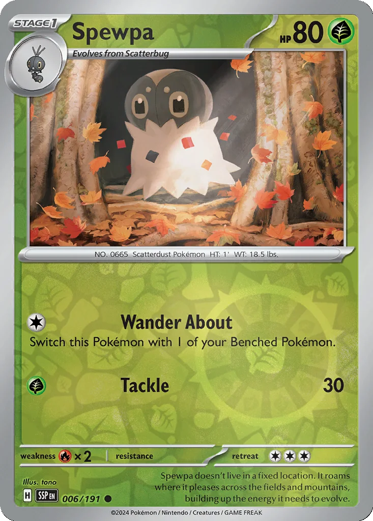 Spewpa 006/191 Surging Sparks (Reverse holo)