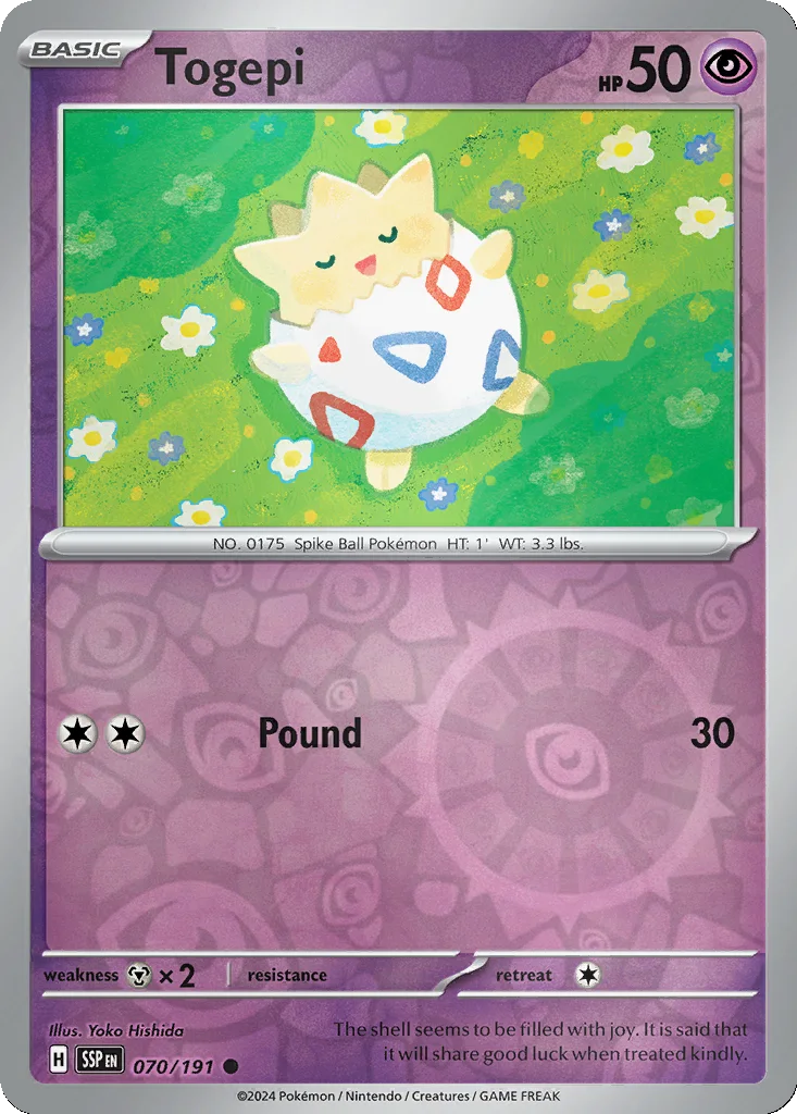 Togepi 070/191 Surging Sparks (Reverse holo)