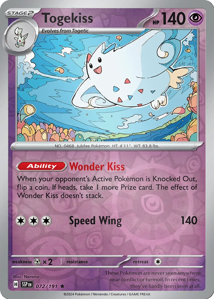 Togekiss 072/191 Surging Sparks (Reverse holo)