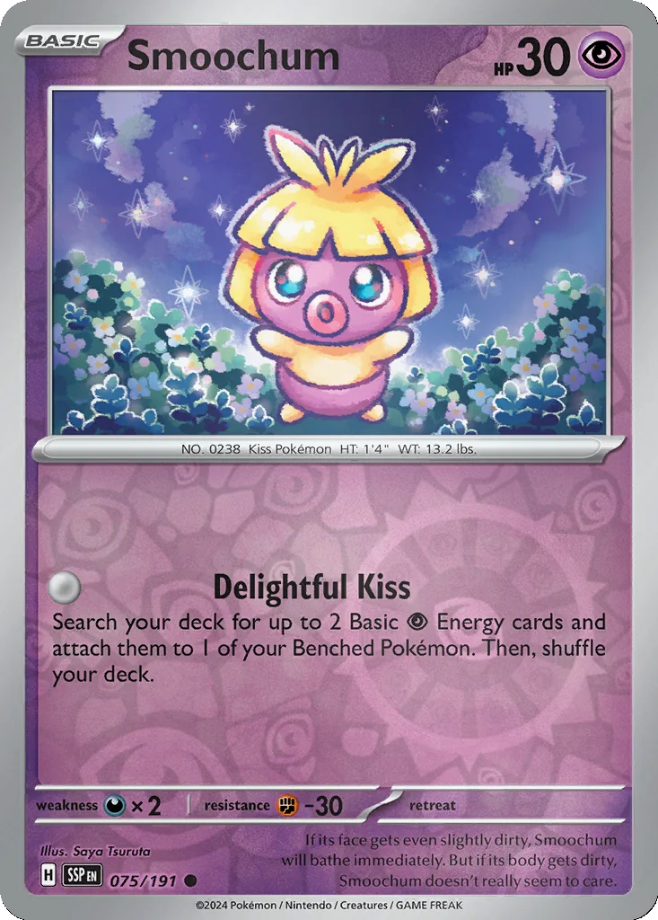 Smoochum 075/191 Surging Sparks (Reverse holo)