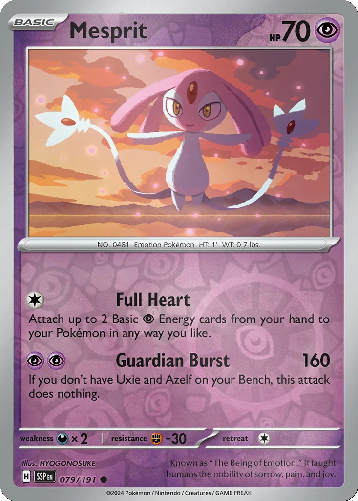 Mesprit 079/191 Surging Sparks (Reverse holo)