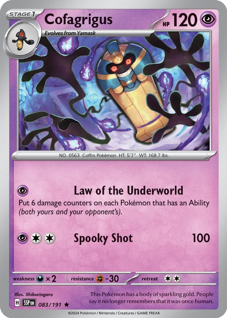 Cofagrigus 083/191 SV08: Surging Sparks (Holo)