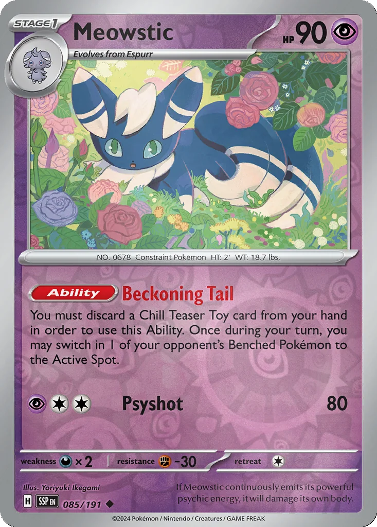 Meowstic 085/191 Surging Sparks (Reverse holo)