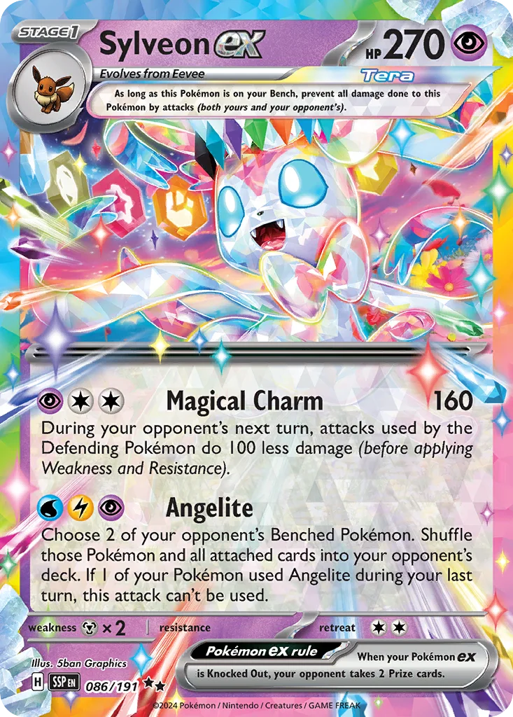 Sylveon ex 086/191 SV08: Surging Sparks (Holo)