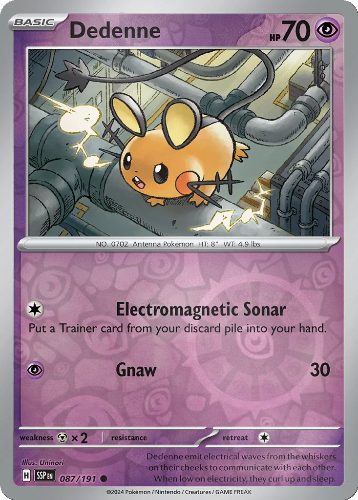 Dedenne 087/191 Surging Sparks (Reverse holo)