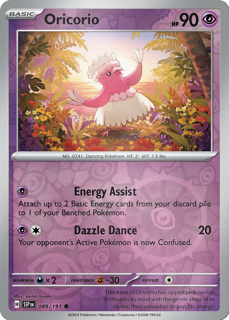 Oricorio 089/191 Surging Sparks (Reverse holo)