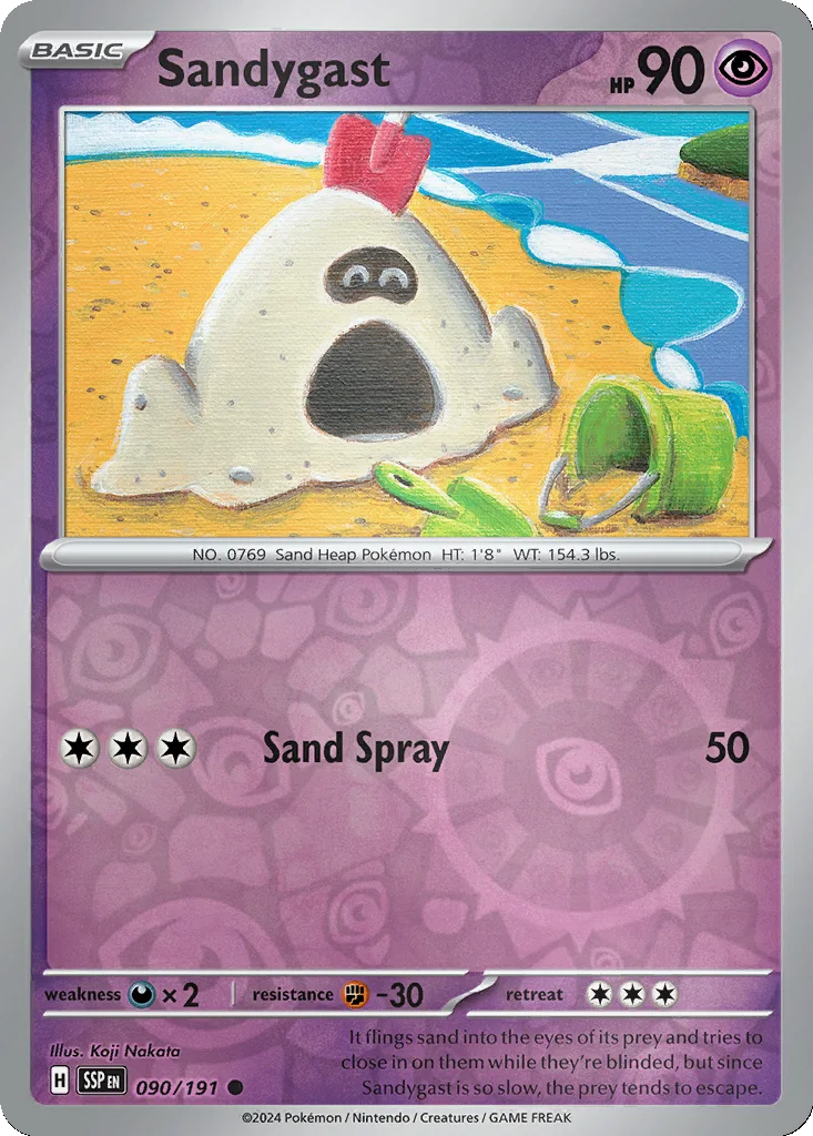 Sandygast 090/191 Surging Sparks (Reverse holo)