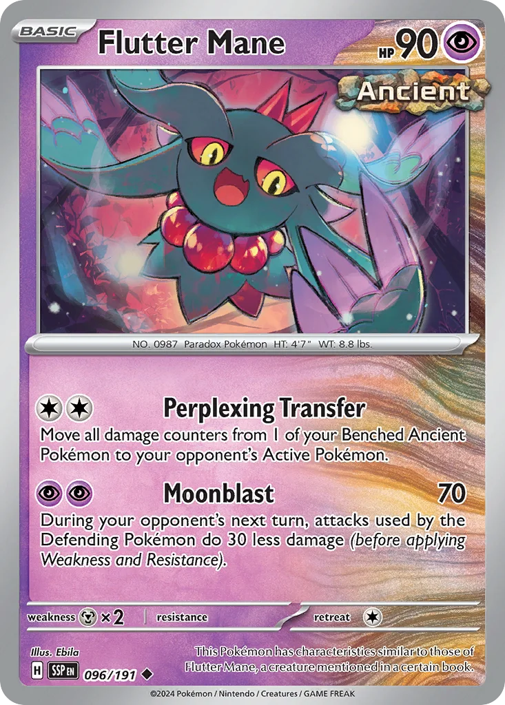 Flutter Mane 096/191 SV08: Surging Sparks (Normal)