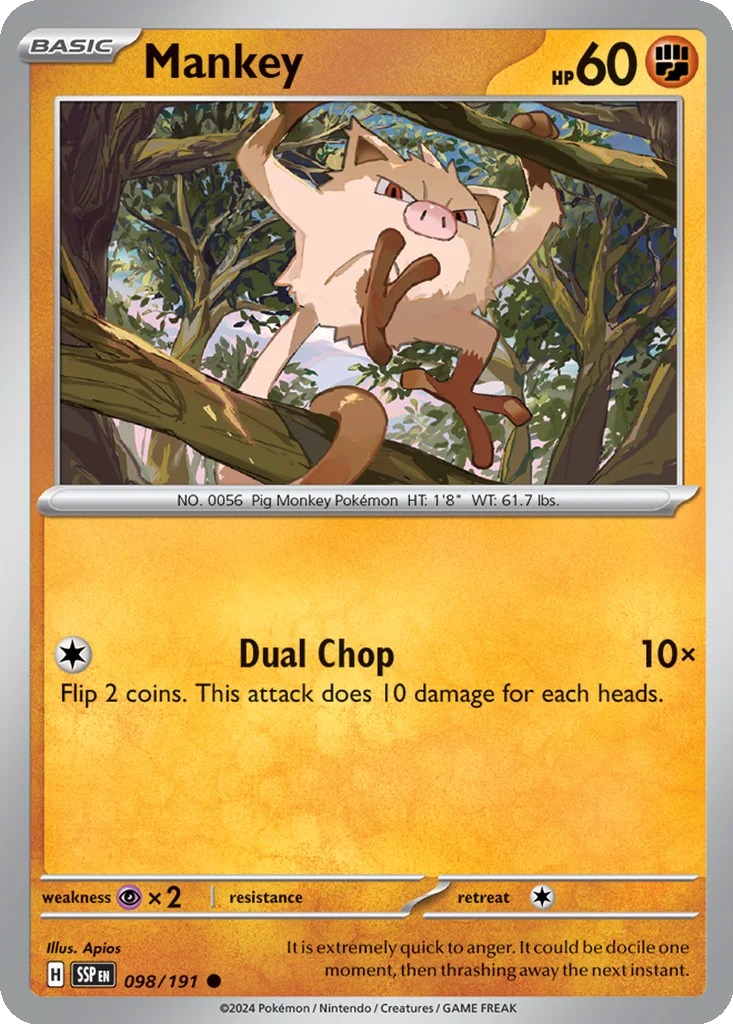 Mankey 098/191 SV08: Surging Sparks (Normal)