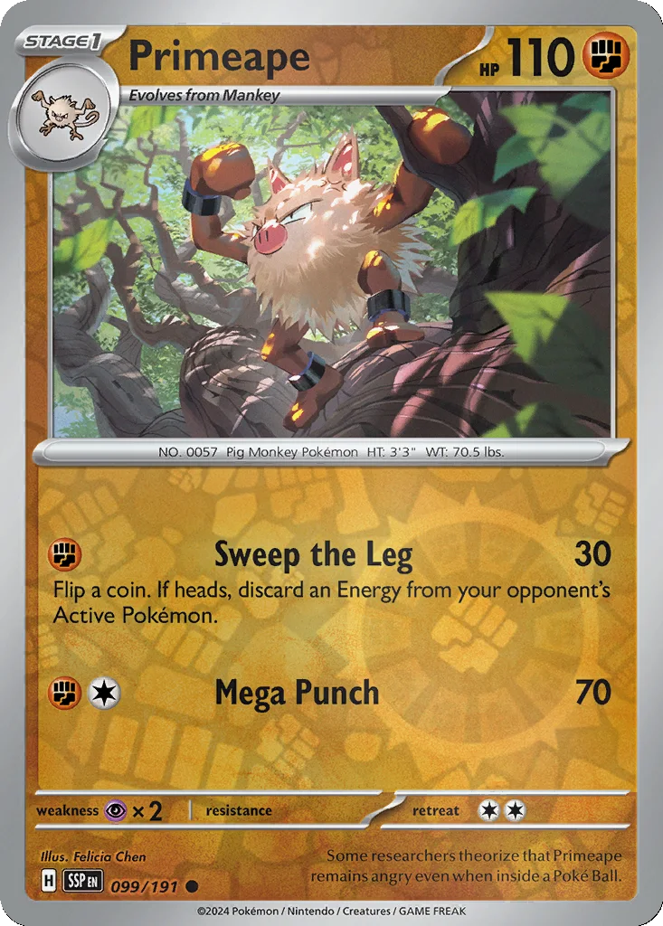 Primeape 099/191 Surging Sparks (Reverse holo)
