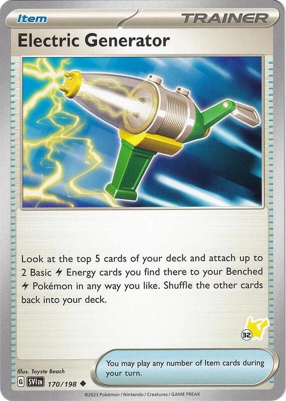 Electric Generator 170/198 Scarlet & Violet (Battle Academy 2024: Pikachu Deck)
