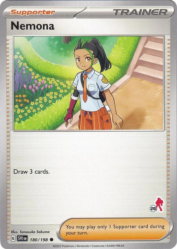 Nemona 180/198 Scarlet & Violet (Battle Academy 2024: Armarouge Deck Stamp 28)