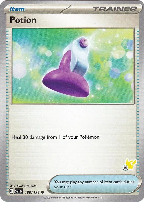 Potion 188/198 Scarlet & Violet (Battle Academy 2024: Pikachu Deck Stamp 15)