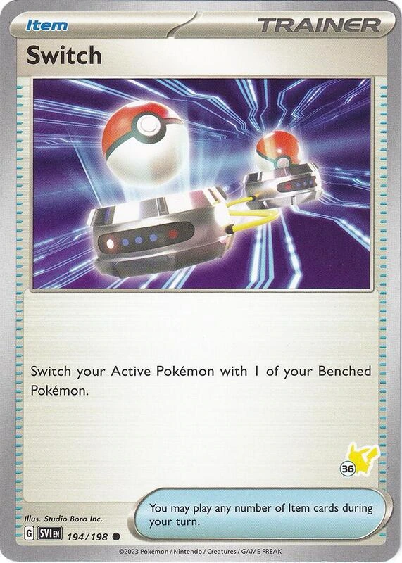 Switch 194/198 Scarlet & Violet (Battle Academy 2024: Pikachu Deck Stamp 36)