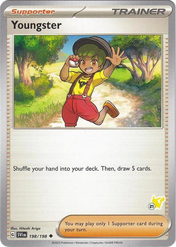 Youngster 198/198 Scarlet & Violet (Battle Academy 2024: Pikachu Deck Stamp 21)
