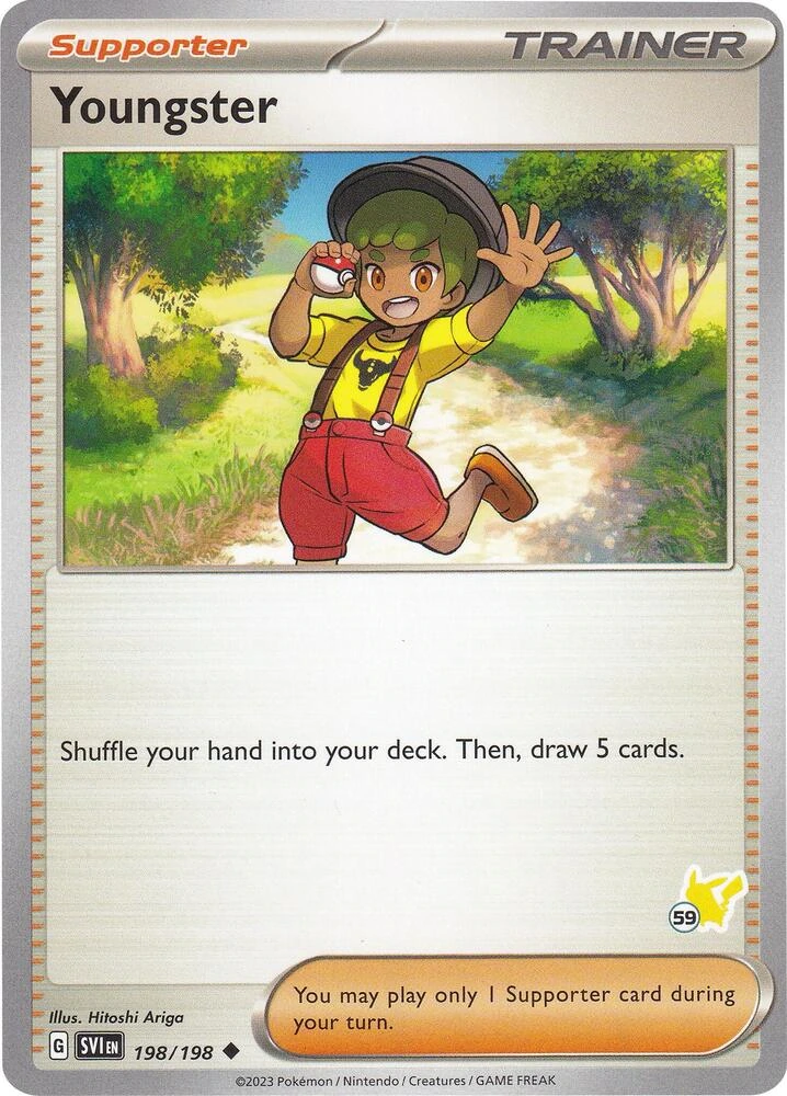 Youngster 198/198 Scarlet & Violet (Battle Academy 2024: Pikachu Deck Stamp 59)