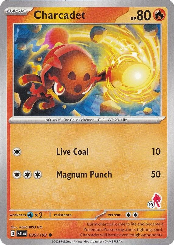 Charcadet 039/193 Paldea Evolved (Battle Academy 2024: Armarouge Deck Stamp 19)