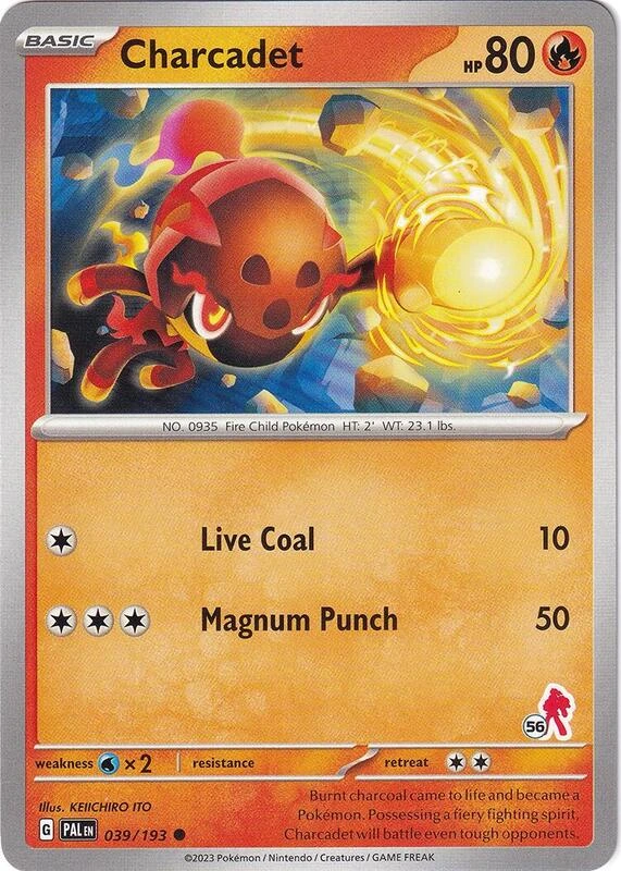 Charcadet 039/193 Paldea Evolved (Battle Academy 2024: Armarouge Deck Stamp 56)