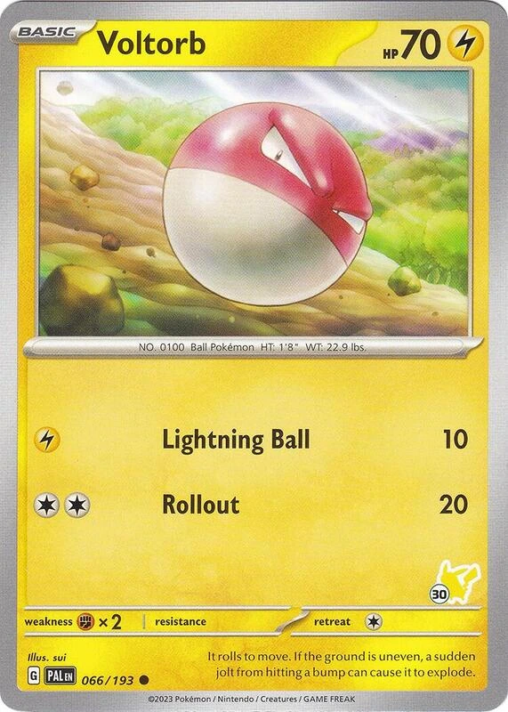 Voltorb 066/193 Paldea Evolved (Battle Academy 2024: Pikachu Deck Stamp 30)